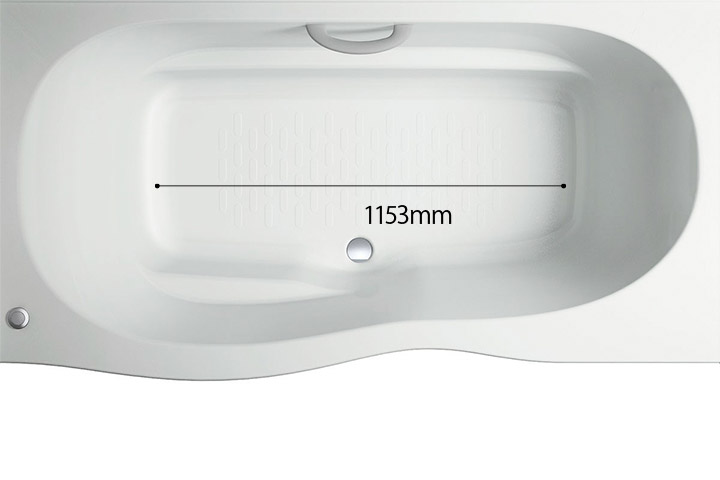 1600ロング浴槽FRP(ホワイト/NW1)